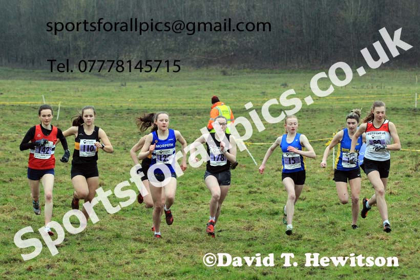 Womens under-17s and under-20s 2022 North Eastern Harrier League, Thornley Farm, Peterlee, County Durham. Photo: David T. Hewitson/Sports for All Pics